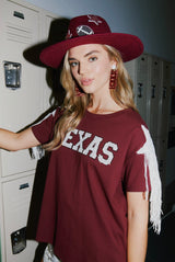 Texas Star Fringe Game Day Shirt - Shop Amour Boutique