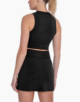 Crossover Waist Active Skort - Black - Shop Amour Boutique