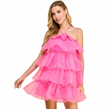 Barbie Pink Ruffle Tiered Dress - Shop Amour Boutique