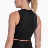 Black Crossover Active Top - Shop Amour Boutique