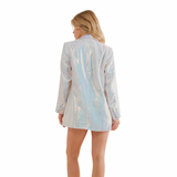 Sequin Boyfriend Blazer - Pink Peach Boutique