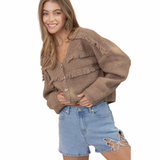 Butterfly Rhinestone Denim Shorts - Shop Amour Boutique
