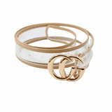 Clear Belt with Patent Accent - Shop Amour Boutique