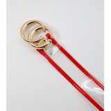 Clear Belt with Patent Accent - Shop Amour Boutique