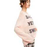women's pink summer knit sweater - Pink Peach Boutique