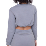 Quilted Long Sleeve Bubble Top - Pink Peach Boutique