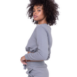 Quilted Long Sleeve Bubble Top - Pink Peach Boutique