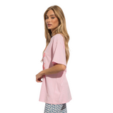 Good Daze On My Mind Graphic Tee - Pink - Pink Peach Boutique