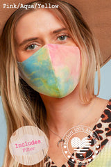 Tie Dye Essentials Face Mask - Pink Peach Boutique