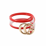 Clear Belt with Patent Accent - Shop Amour Boutique