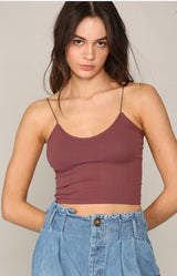 Bandeau Seamless Top - Dark Mauve - Pink Peach Boutique