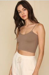 Bandeau Seamless Top - Mocha - Pink Peach Boutique