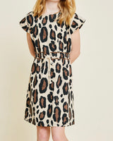 Girls Leopard Dress - Pink Peach Boutique