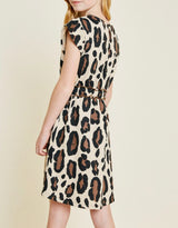 Girls Leopard Dress - Pink Peach Boutique