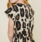 Girls Leopard Dress - Pink Peach Boutique