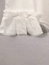 Girls White Rufffle Long Sleeve Top - Pink Peach Boutique