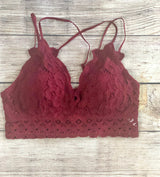 Burgundy Bralette - Pink Peach Boutique