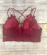 Burgundy Bralette - Pink Peach Boutique