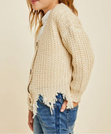 I Know I Can Cropped Cardigan - Pink Peach Boutique