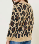 Slayin' It Leopard Mohair Sweater - Pink Peach Boutique
