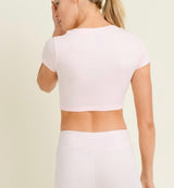 Women's Athletic Crop Top - Pink Peach Boutique