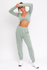 Jersey Travel Joggers - Sage - Pink Peach Boutique