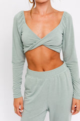 Jersey Travel Jogger Set - Sage - Pink Peach Boutique