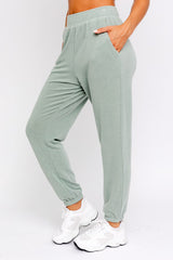 Jersey Travel Joggers - Sage - Pink Peach Boutique