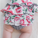 Rose Gingham Girls Tankini - Pink Peach Boutique