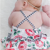 Rose Gingham Girls Tankini - Pink Peach Boutique