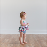 Rose Gingham Girls Tankini - Pink Peach Boutique