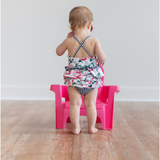 Rose Gingham Girls Tankini - Pink Peach Boutique