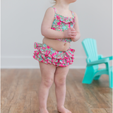 Girls Floral Swimsuit - Pink Peach Boutique