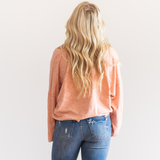 Lightning Bolt Cropped Sweatshirt - Pink Peach Boutique