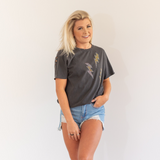 Lightning Bolt Vintage Tee - Grey - Pink Peach Boutique
