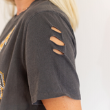 Lightning Bolt Vintage Tee - Grey - Pink Peach Boutique
