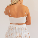 White Crop Tank Top - Pink Peach Boutique