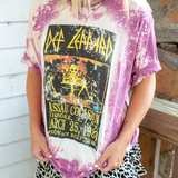 Def Leppard Bleached Vintage Shirt - Pink Peach Boutique
