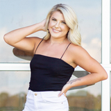 Black Ribbed Crop Cami - Pink Peach Boutique