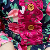 Vintage Floral Dress - Navy - Pink Peach Boutique