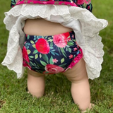 Vintage Floral Dress - Navy - Pink Peach Boutique