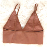 Ribbed Seamless Brami Top - Cocoa - Pink Peach Boutique