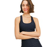 Textured Sports Bra - Black - Pink Peach Boutique