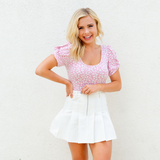 Sorority  Ready Pink Bodysuit - Pink Peach Boutique