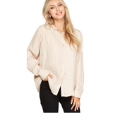 Wild About You Collared Shirt - Pink Peach Boutique