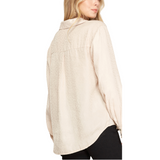 Wild About You Collared Shirt - Pink Peach Boutique