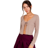 Mocha Long Sleeve Top - Pink Peach Boutique