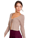 Mocha Long Sleeve Top - Pink Peach Boutique