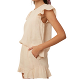 Textured Short Set - Cream - Pink Peach Boutique