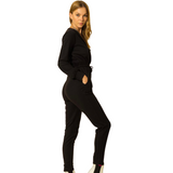 Black Jogger Jumper - Pink Peach Boutique